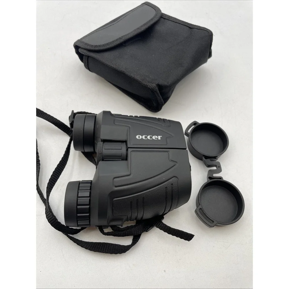 Occer 12x25 Compact Low Light Vision Binoculars - Black w/Case